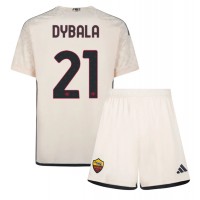 Echipament fotbal AS Roma Paulo Dybala #21 Tricou Deplasare 2023-24 pentru copii maneca scurta (+ Pantaloni scurti)